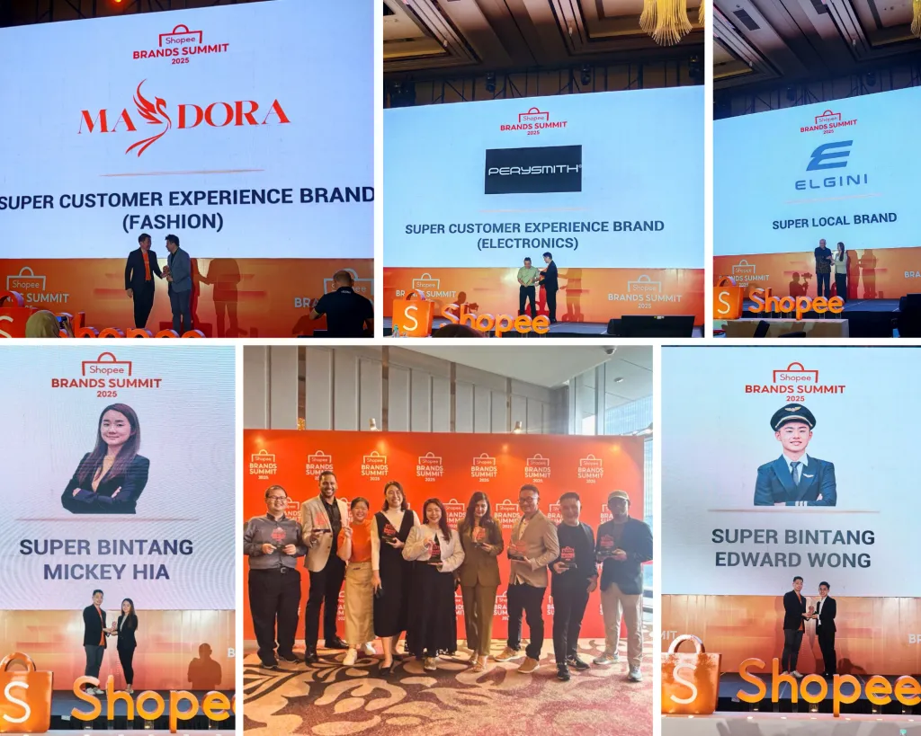 Brand sellers awarding moment on stage